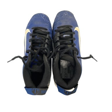 Used Nike FORCE TROUT 5 PRO KEYSTONE BB/SB Cleats Black And Royal Blue Junior 02.5 11479-S000401716