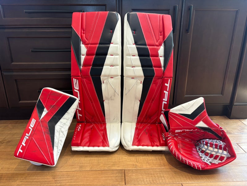 Pro Stock 34+1 True Catalyst PX3 Pro Goalie Pads & Gloves Set Andersen