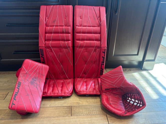 Pro Stock 34+1 True Catalyst PX5 Pro Goalie Pads & Gloves Set Andersen
