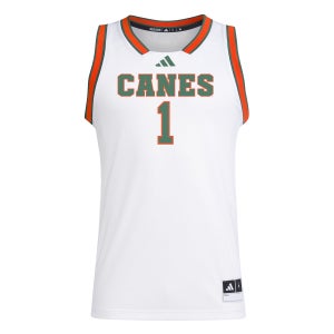adidas Miami Hurricanes 2025 Replica Swingman Jersey  White orange Canes 1 Men M