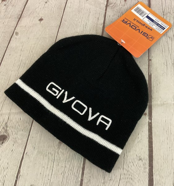 GIVOVA ACC05 Youth's ZUCCOTTO 100% Acrylic Beanie Black White OSFM