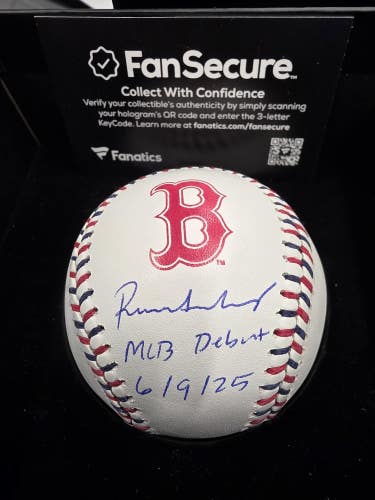 Red Sox ROMAN ANTHONY Signed "MLB Debut 6/9/25" Baseball Autograph LE 9/50 W/Coa