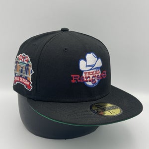 Texas Rangers Final Season New Era Fitted Hat Cap Size 7 1/4 MLB Baseball Rare