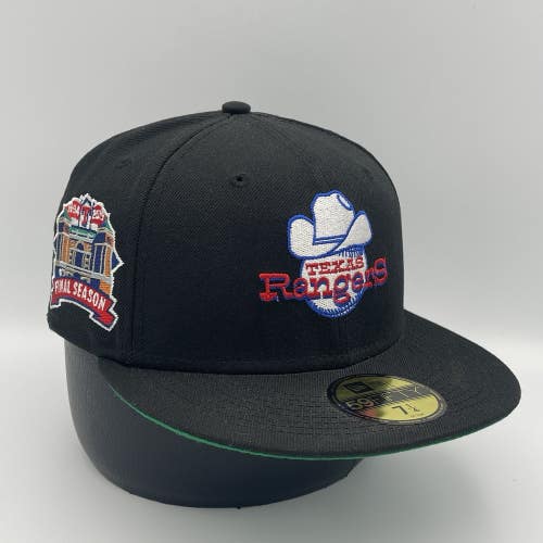 Texas Rangers Final Season New Era Fitted Hat Cap Size 7 1/4 MLB Baseball Rare