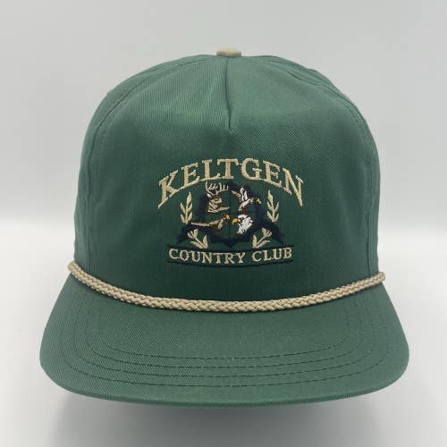 Vintage Keltgen Country Club Trucker Rope Snapback Hat Deer Duck Pheasant Eagle