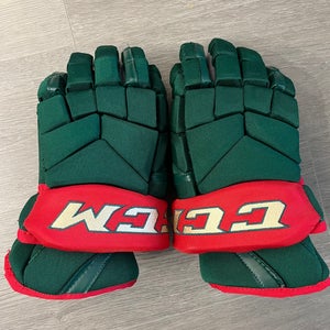 CCM HG12 Gloves 14" Minnesota Wild Pro Stock (New)
