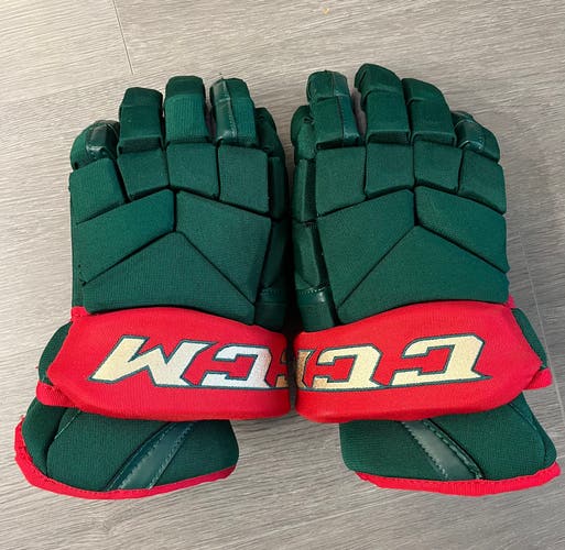 CCM HG12 Gloves 14" Minnesota Wild Pro Stock (New)
