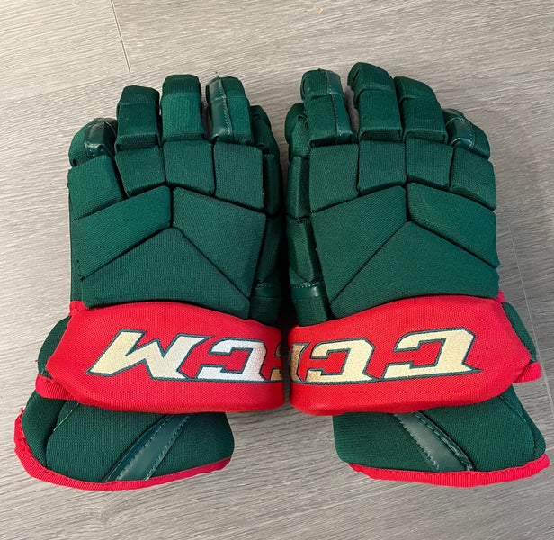 CCM HG12 Gloves 14" Minnesota Wild Pro Stock (New)