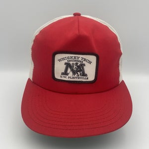 Vintage UW Platteville Wisconsin Whiskey Tech Engineers Snapback Trucker Hat Cap
