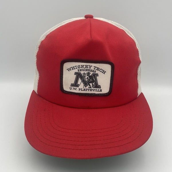 Vintage UW Platteville Wisconsin Whiskey Tech Engineers Snapback Trucker Hat Cap