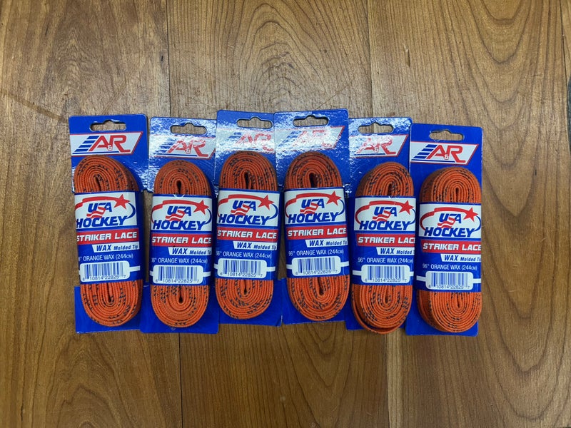 6 Pack - A & R Waxed Laces-Cloth Orange 96”
