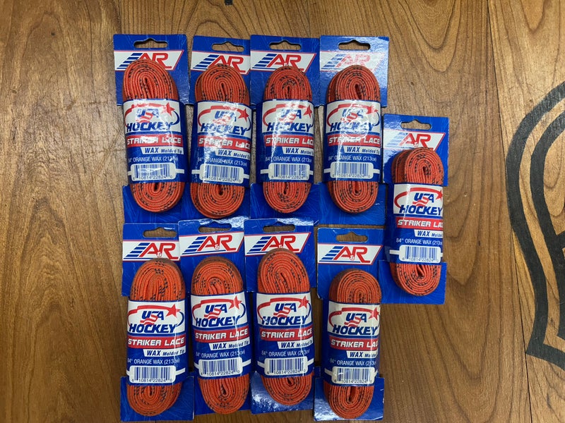 9 Pack - A & R Waxed Laces-Cloth Orange 84”