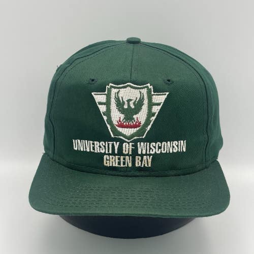 Vintage University Of Green Bay Wisconsin Fighting Phoenix UWGB Snapback Hat Cap