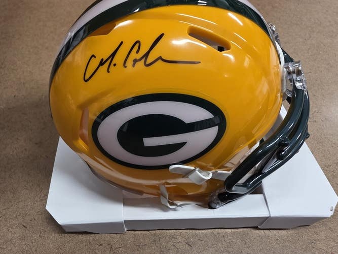 Green Bay Packers MATTHEW GOLDEN Auto Autographed Speed Mini Helmet Fanatics COA
