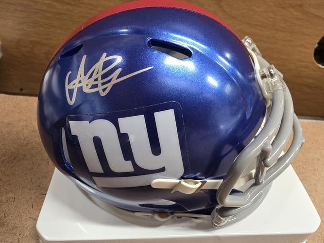 New York Giants ABDUL CARTER Auto Signed Speed Mini Helmet Fanatics COA