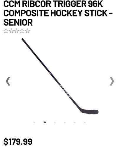 Senior CCM Ribcor  96k Left Hand Hockey Stick P29 (New)