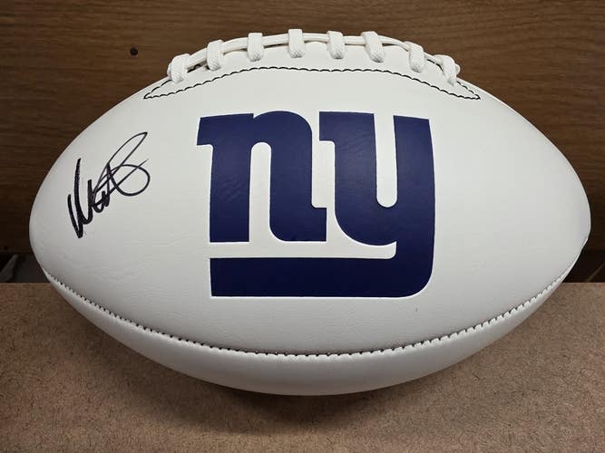 New York Giants ABDUL CARTER Auto Signed White Panel Football Fanatics COA