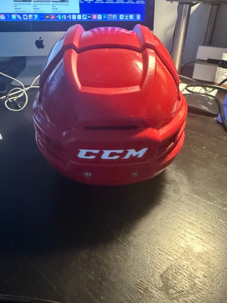 Red CCM Tacks 910 Helmet | Large Will Need A Rear Post