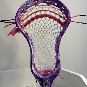 Maverik Tactik 3 Strung Head (New) Custom Marbled and Strung, Purple, Pink & White Marbling
