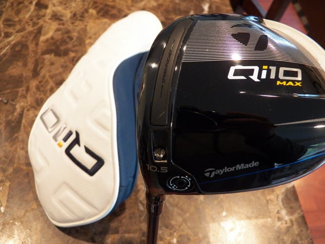 NEW LEFT HAND TAYLORMADE QI10 MAX 10.5* DRIVER GRAPHITE DIAMANA T+ 60G REG FLEX