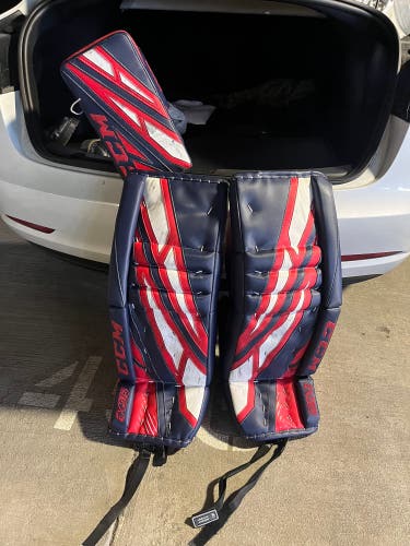 CCM Eflex 4 Pro Senior Goalie Leg Pads And Blocker 32+1