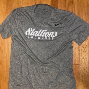 Men’s Gray Medium Stallions Lacrosse Nike Dri-Fit Shirt (Used)