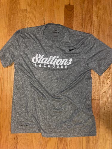 Men’s Gray Medium Stallions Lacrosse Nike Dri-Fit Shirt (Used)