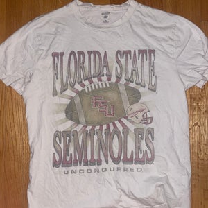 Men’s Medium White Florida State Seminoles National Champions Shirt (Used)