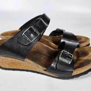 Birkenstock Papillio Dorothy Wedge Sandals Shoes Womens Size 39 / 7 Black