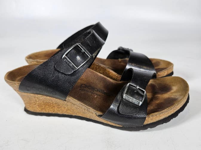 Birkenstock Papillio Dorothy Wedge Sandals Shoes Womens Size 39 / 7 Black