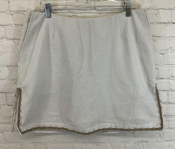 GOLFTINI Women's Golf Skort White Grey Size 14