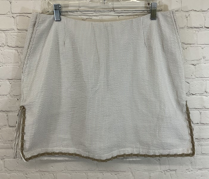 GOLFTINI Women's Golf Skort White Grey Size 14