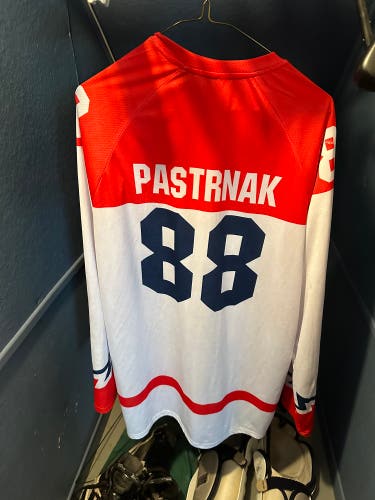 Pastrnak 88 Czech Republic White Large Men's Jersey (Used)