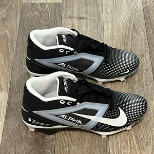 Nike Alpha Menace 4 Pro Men's Football Cleats Black/White FZ7702-005 Size 10