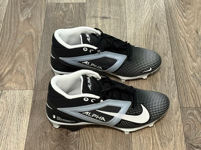 Nike Alpha Menace 4 Pro Men's Football Cleats Black/White FZ7702-005 Size 10