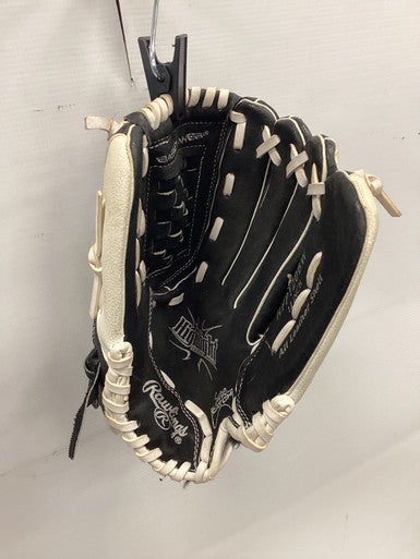 Used Rawlings HIGHLIGHT SERIES RH Throw Fastpitch Gloves Black 12" 11851-S000036593