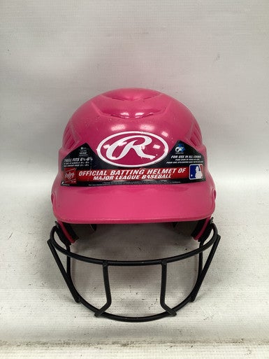 Used Rawlings FTBH Batting Helmet w/Mask Pink XS/S 11851-S000036586