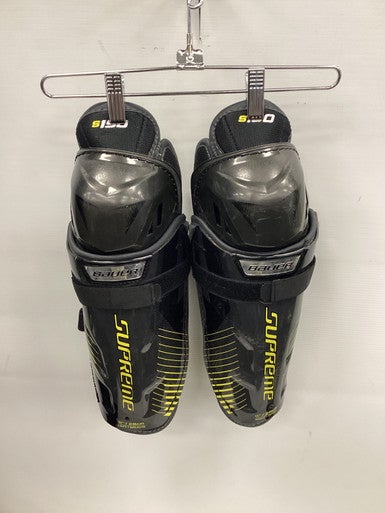 Used Bauer SUPREME S150 Junior Shin Guards Black 11" 11851-S000036567