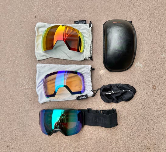 Smith I/O Mag XL Snowboard Ski Goggle - FULL SETUP (Includes 3 Lenses & More)
