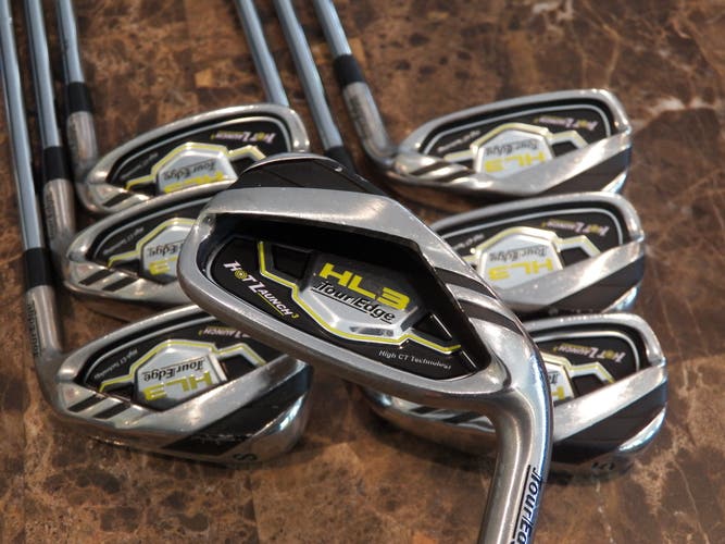 RIGHT HAND TOUR EDGE HOT LAUNCH HL 3 GOLF IRON SET 4-PW STEEL KBS TOUR 90 STIFF