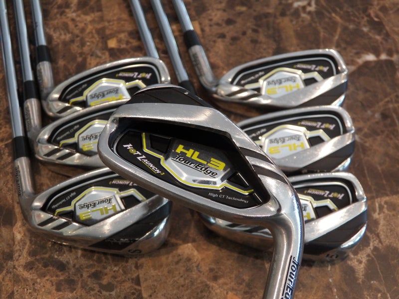 RIGHT HAND TOUR EDGE HOT LAUNCH HL 3 GOLF IRON SET 4-PW STEEL KBS TOUR 90 STIFF