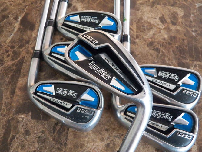 RIGHT HAND TOUR EDGE HOT LAUNCH C522 GOLF IRON SET 5-PW STEEL REGULAR