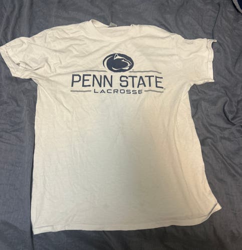 White Penn State University Lacrosse Medium Shirt