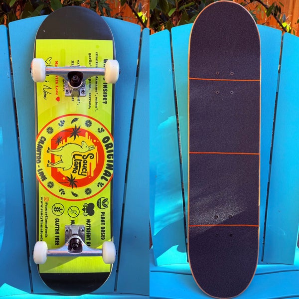 Saucy Lama Logo Complete Skateboard (NEW) 8.0” X 32.25” Team Thunder 148 Trucks