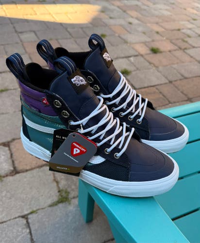 Men's Sk8 Hi Mte 20 Dx Water Resistant High Top Sneakers Blue/ Purple/Teal Sz 9.5