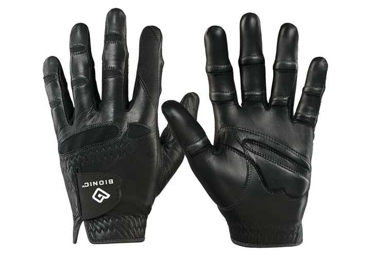 Bionic Stable Grip Golf Glove Natural Fit (Men's RIGHT, Black) NEW