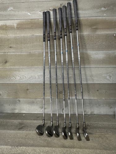 Callaway Hawkeye RH Titanium Iron Set 3 4 6 7 8 9 PW Steel Shaft Tungsten Stiff