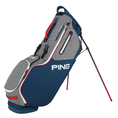 PING HOOFER 14 STAND BAG HEATHER GREY/NAVY/SCARLET