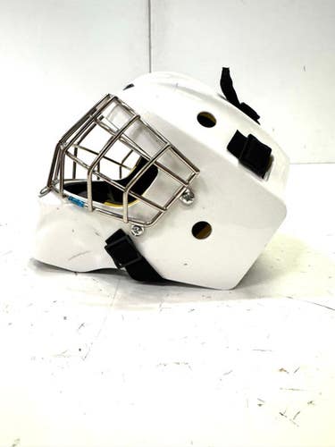 Used CCM AXIS 1.5 EXP 2029 Youth Goalie Helmet/Mask White One Size 11860-S000296425
