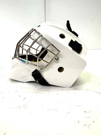 Used CCM AXIS 1.5 EXP 2029 Youth Goalie Helmet/Mask White One Size 11860-S000296425